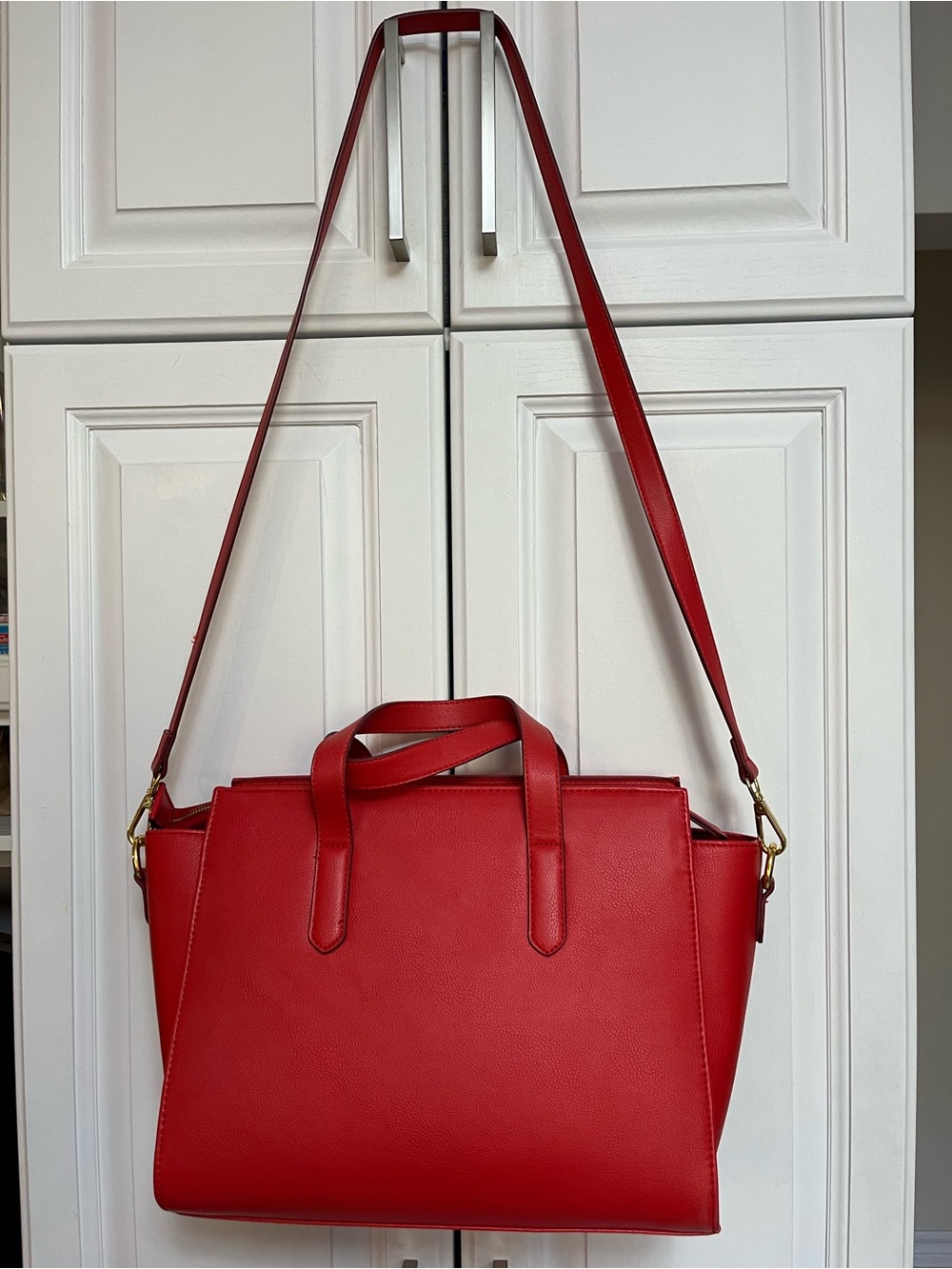 Banana Republic Red Structured Shoulder Bag